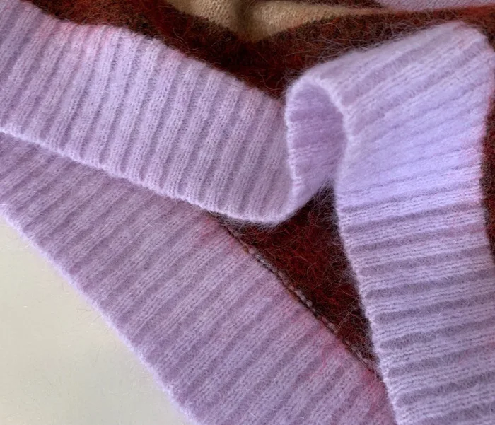 

2020 autumn winter new mohair rainbow color matching sweater women loose fashion lazy striped sweater women high quality sweater