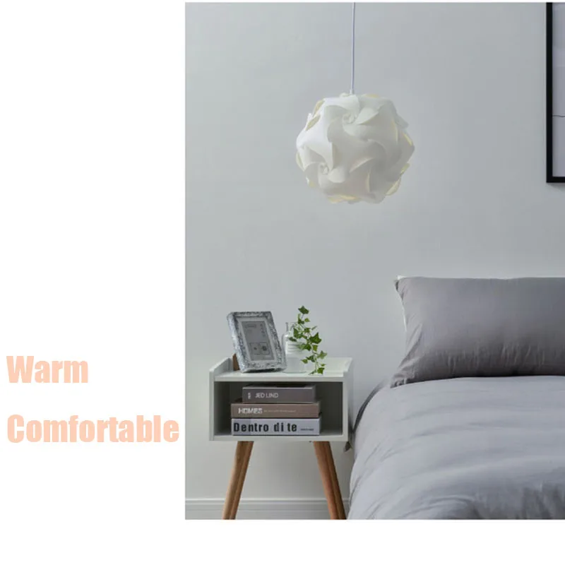 

Modern Creative IQ Chandelier For Bedroom Living Room DIY Color It Yourself Puzzle Pendant Decoration Cafe Restauran