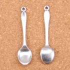 12 шт. Подвески в виде ложки 54 мм, антикварные подвески, винтажные тибетские серебряные украшения, DIY для браслета, ожерелья