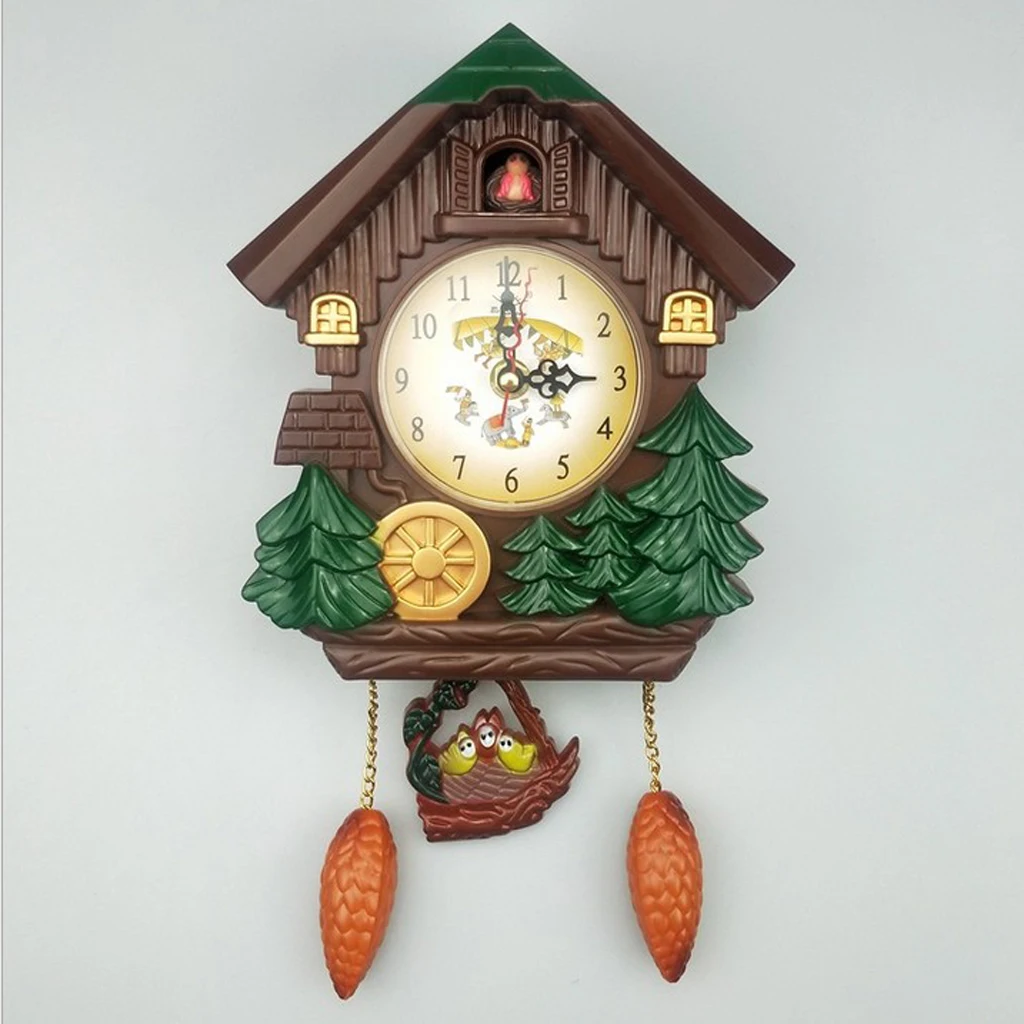 Plastic Cuckoo Coo Living Room Rocking Wall Clock for Kid | Дом и сад