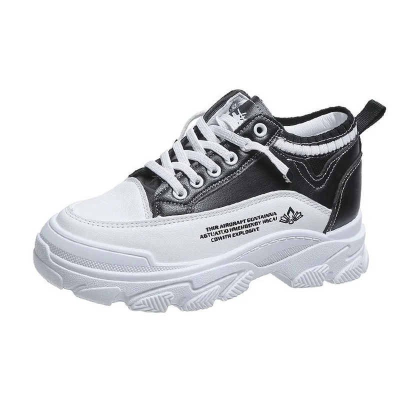 

2021 Autumn New Women's Casual Sneakers Fashion Platform Outdoor Comfortable Women Shoes Ladies Chunky Lace-up Vulcanized Shoes