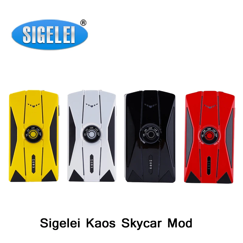 Оригинальный 230 Вт Sigelei Kaos Skycar мод Vape коробка питание от Dual 18650 батарея совместима