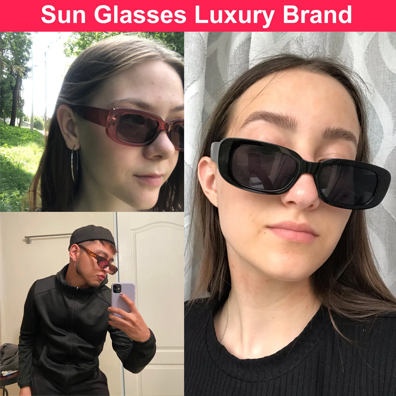 2021 Квадратные Солнцезащитные очки роскошные брендовые дорожные маленькие