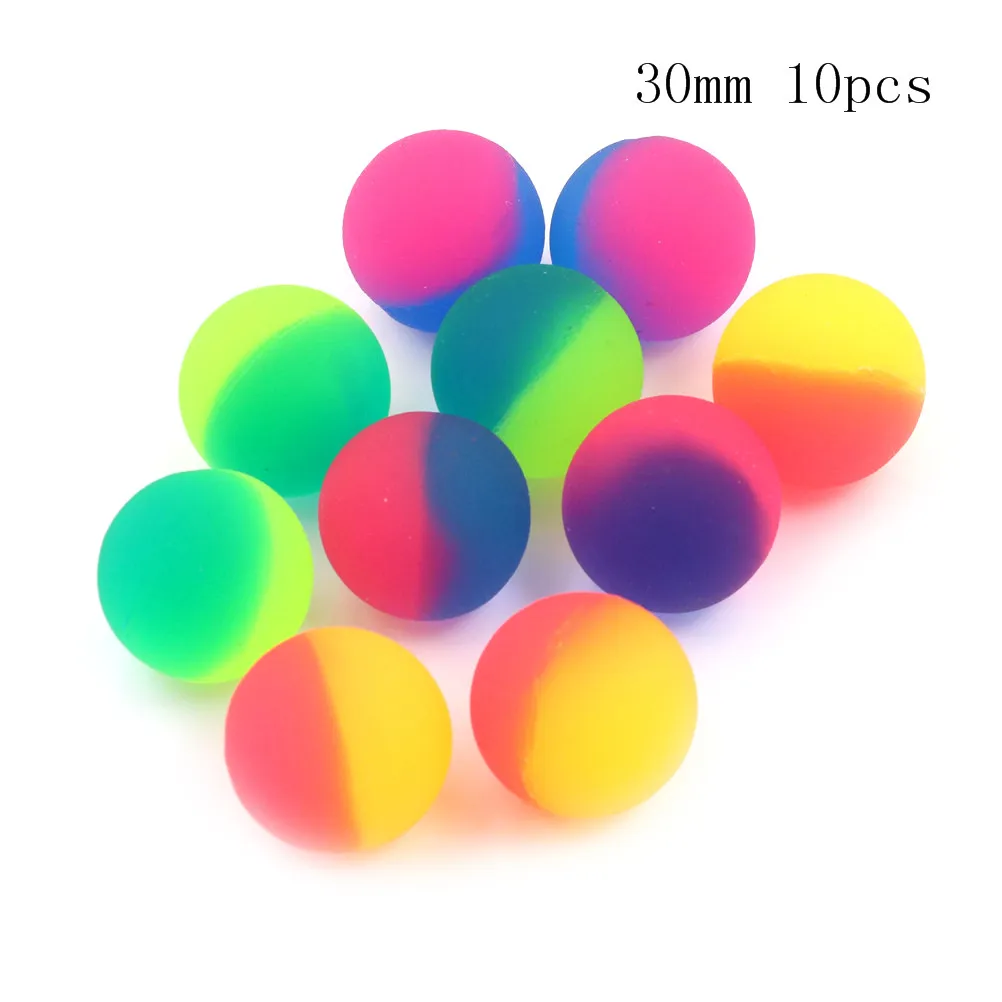 

1pc/10pcs Children Toy Ball Colored Boy Bouncing Ball Rubber Outdoor Toys Kids Sport Games Elastic Juggling Jumping Ball 25-55MM