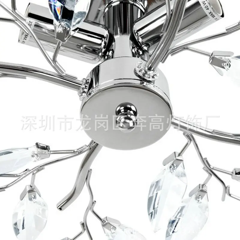 

9W3 Crystal Ceiling Lamp Leaf Flower Personality Crystal Ceiling Lamp Custom Made