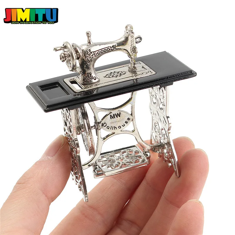JIMITU миниатюрная швейная машина винтажная игрушка мебель игрушки подарки для 1/12