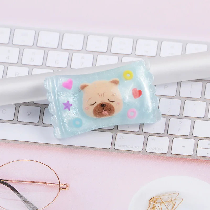 Happy monkey 10 шт. Kawaii Slime Подвески Смола милые животные конфеты добавки аксессуары DIY Набор для пушистой прозрачной хрустящей слизи глины