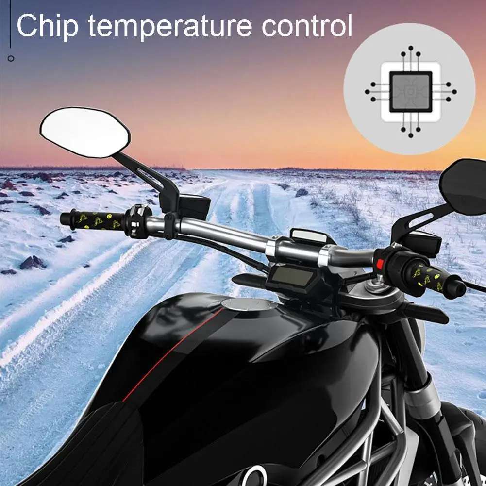 

Motorcycle Electric Heating Handle Cover Waterproof Adjustable 12V Loading Winter Temperature Handle Quick Warmth Cover R2A7
