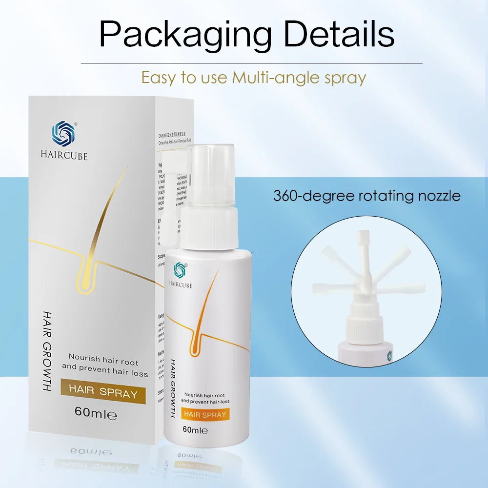 

HAIRCUBE 3Pcs Fast Hair Growth Essence Anti Hair Loss Treatment hair care products Dense Thick Nourish Hair Roots Regrowth spray