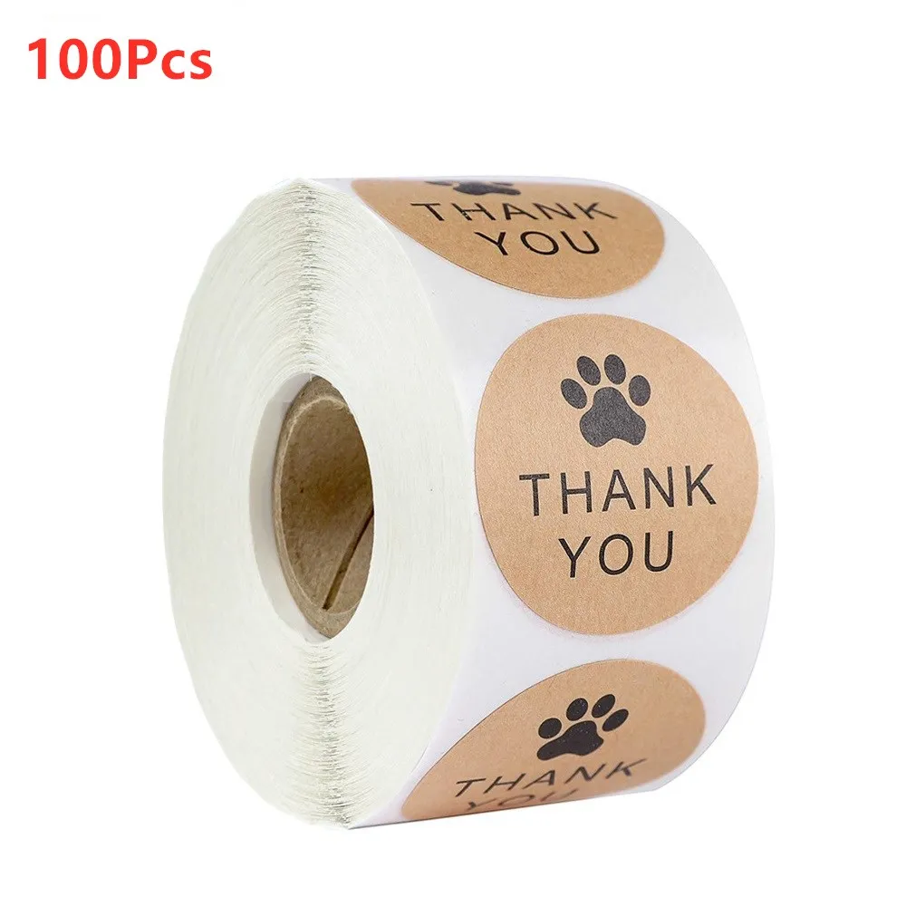 

Набор наклеек "Спасибо", собачья лапка, Coliky, бумага, 500 шт