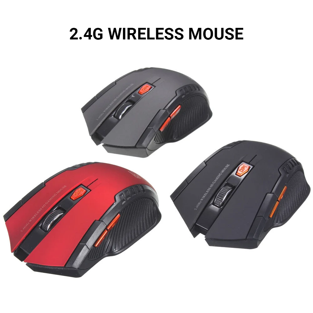 

Беспроводная игровая мышь 2,4 ГГц, бесшумная кнопка, оптическая мышь для ноутбука с USB-приемником 800/1200/1600 DPI, компьютерные мыши для ноутбука