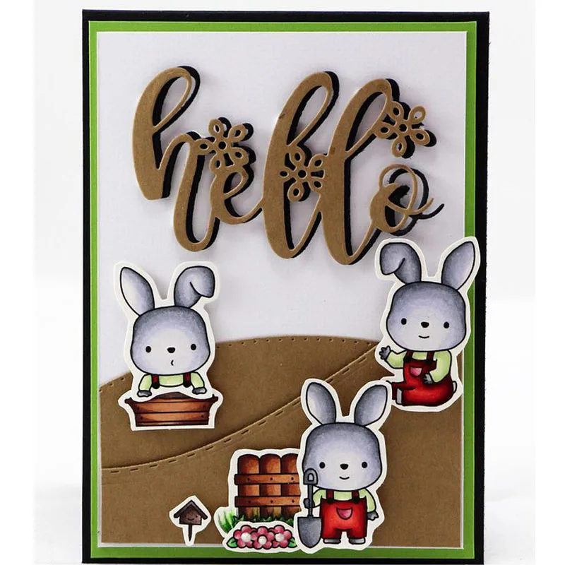 Металлические штампы Hello Word трафареты для скрапбукинга 2020 | Дом и сад