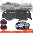 Нескользящий кожаный коврик для Citroen C4 MK2 2011  2018, накладка на приборную панель, солнцезащитный козырек, аксессуары для Dashmat Coupe 2014 2015 2016 2017