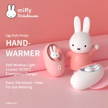 MiffyXMIPOW Egg shape design Rechargeable Hand-Warmer comes with window soft light Mini Hand Warmer 
