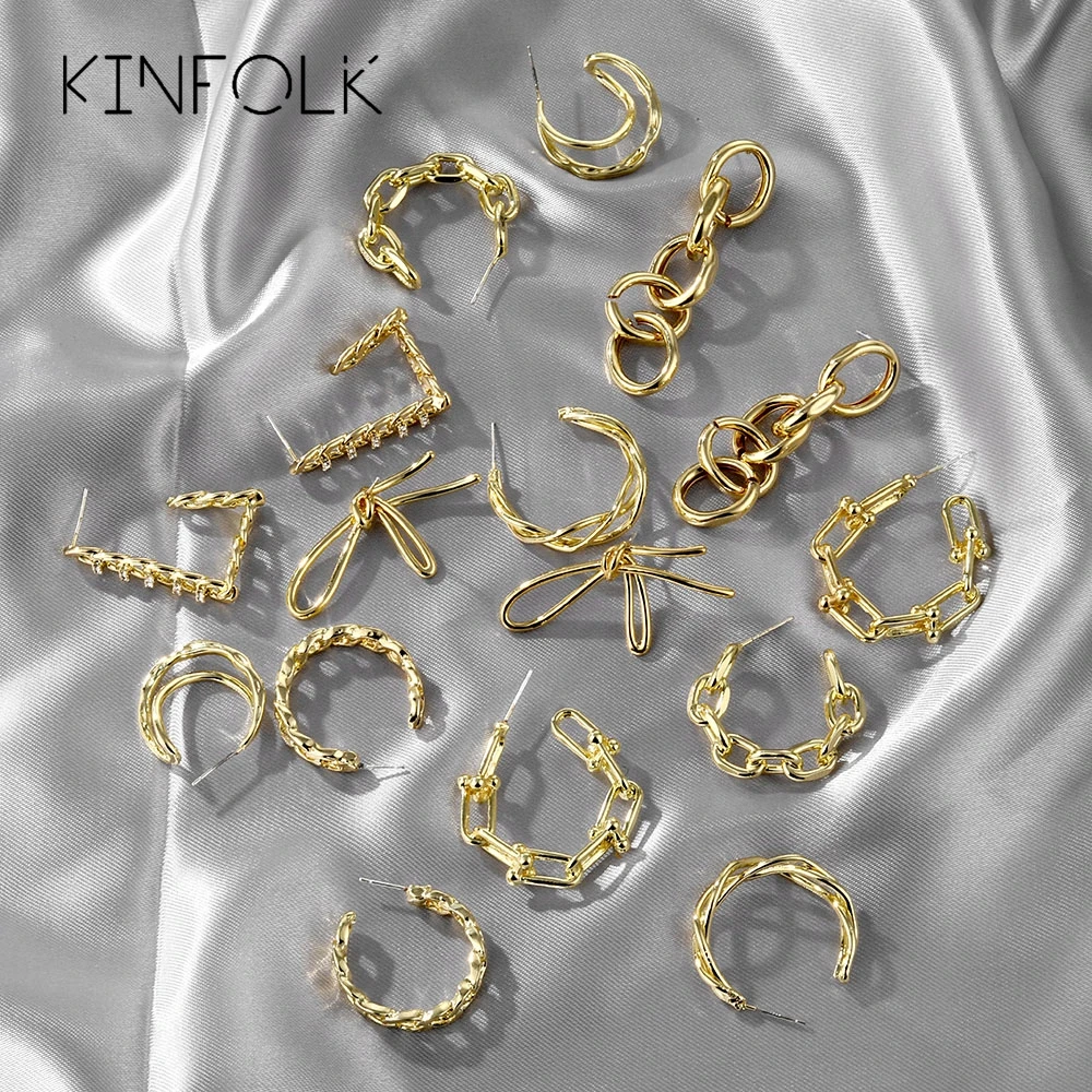 

KINFOLK Women Earrings Set Stud Earrings For Women Bohemian Fashion Hoop Korean Jewelry Geometric Studs Earrings 2020 Gift