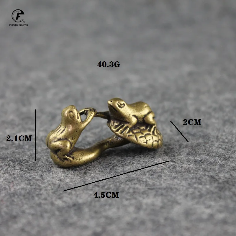 Медные миниатюры антикварная статуя животных из латуни маленькие украшения для