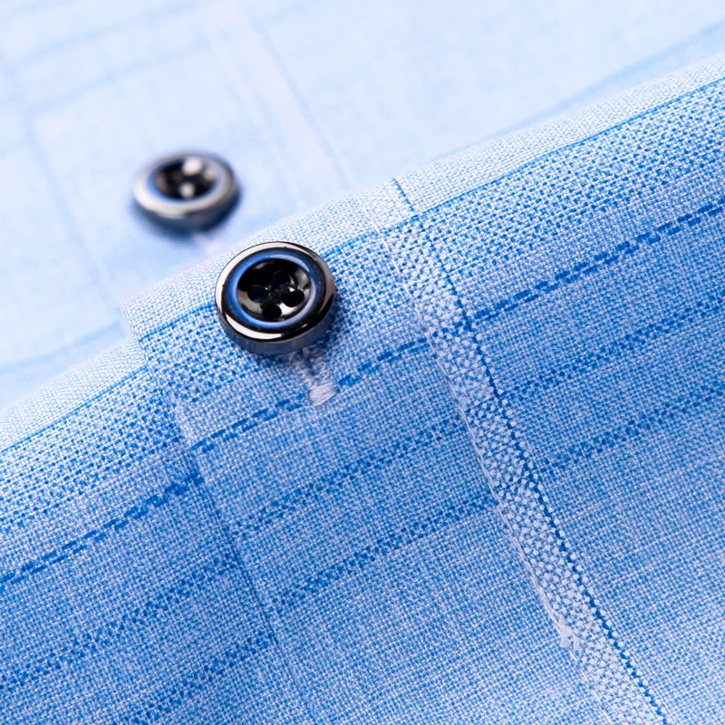 

2020 Summer and Autumn New Men's Business Casual Shirts Middle-aged Men Short-sleeved Striped Shirt Size S M L XL XXL XXXL