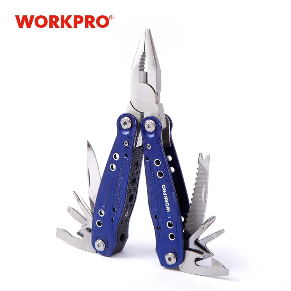 WORKPRO 15 в 1 многофункциональные инструменты для кемпинга алюминиевые плоскогубцы