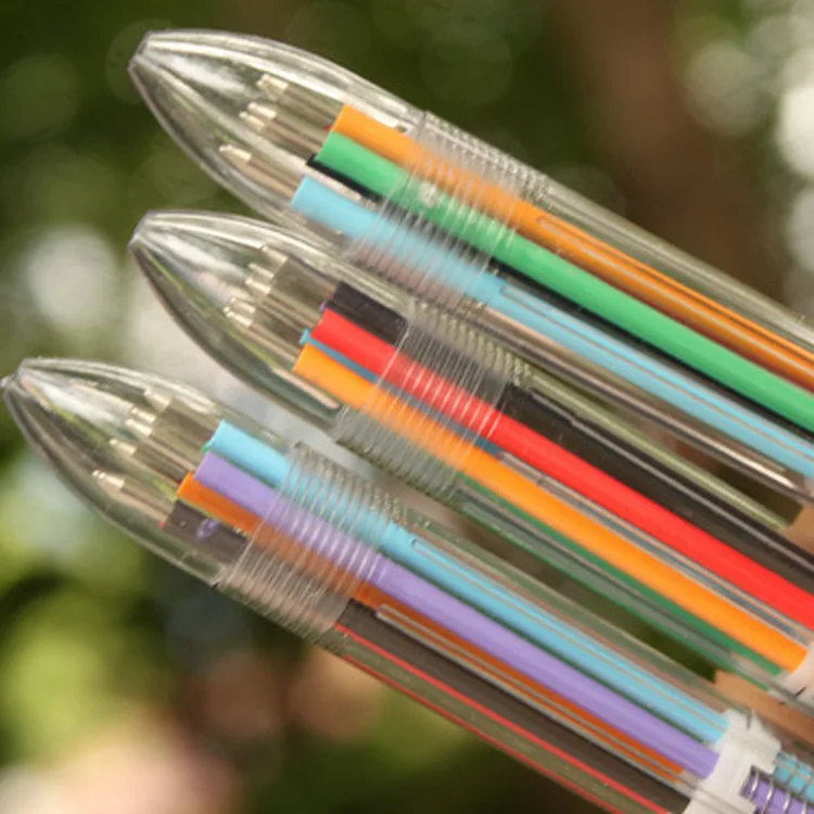 Neue Ankunft Neuheit Multicolor Kugelschreiber Multifunktion 6 в 1 Bunte Schreibwaren kreactive Schule Liefert|Шариковые ручки| |