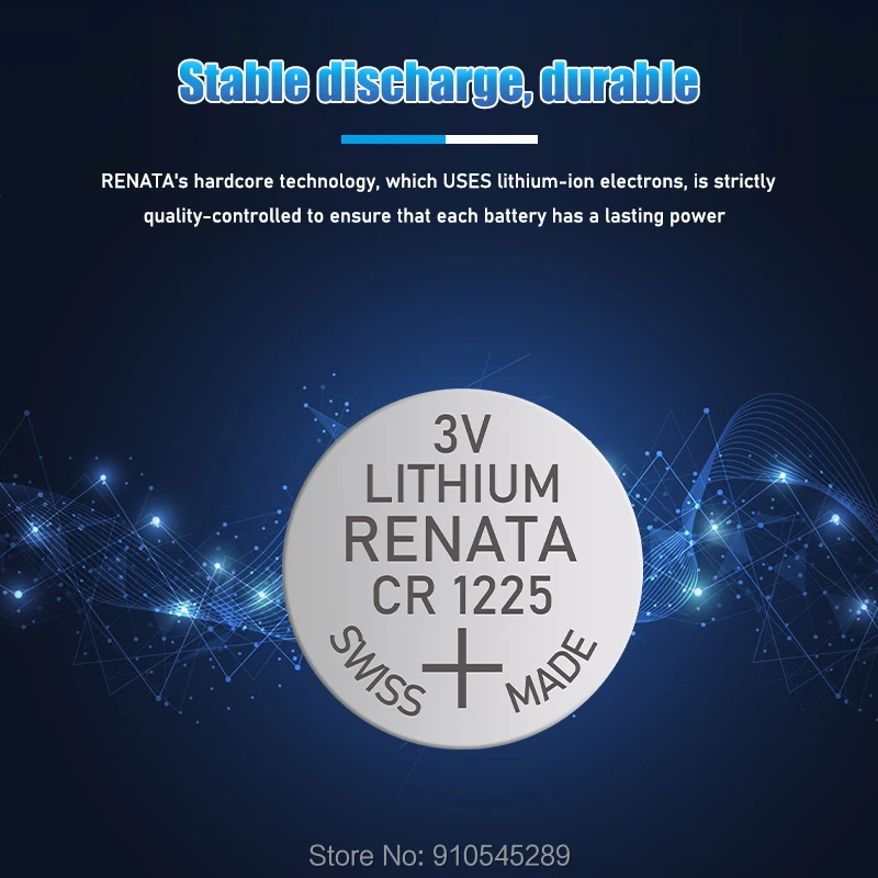 Renata 2 шт. LM1225 BR1225 ECR1225 KCR1225 сменный аккумулятор 3 в CR1225 литиевые батареи для