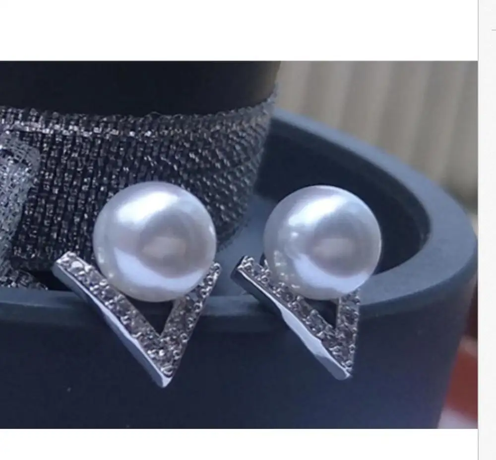 

Gorgeous9-10MM жемчугом ЮЖНОГО МОРЯ EARRING925S