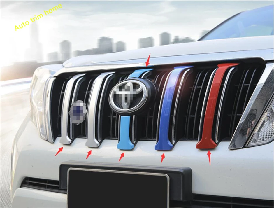 Lapetus Красочные Передняя решетка гриль крышка отделка Подходит для Toyota Land Cruiser Prado