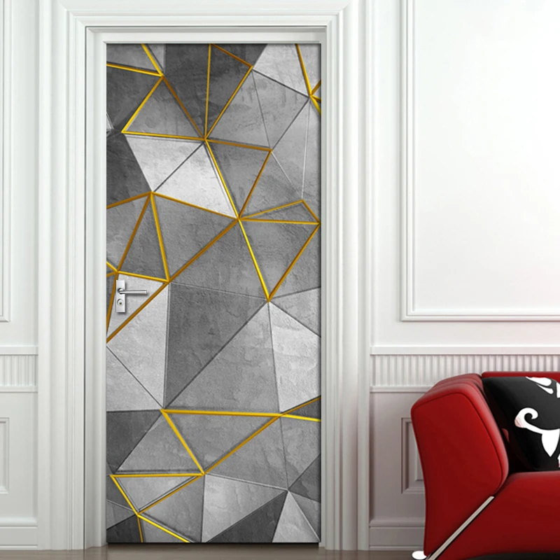 Дверная наклейка s DIY 3D Фреска для гостиной спальни домашний декор постер с