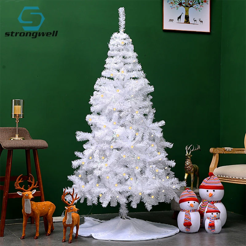 

Декорации для вечевечерние Strongwell, зашифрованная Рождественская елка, белые украшения для рождественской елки, реквизит для окна дома, ново...