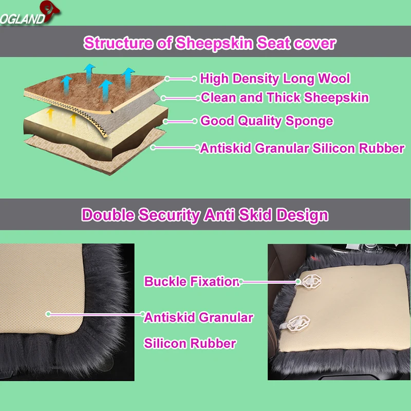 Универсальный комплект из 3 предметов натуральный мех натуральная овчина чехол