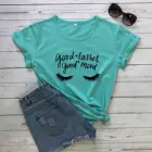 Футболка хорошего настроения с ресницами, женская модная графическая футболка из чистого хлопка, повседневные хипстерские винтажные праздничные футболки, подарок со слоганом, художественные уличные Топы