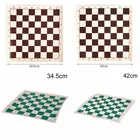 Виниловые турнирные шахматы, детские развивающие игры, магнитная шахматная доска, сращивающаяся решетчатая Декоративная скатерть, водонепроницаемый маслостойкий