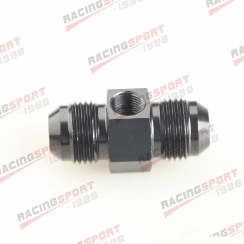

New Aluminum AN-8 To AN8 Male Fuel Pressure Gauge Fitting Adapter 1/8" NPT Black