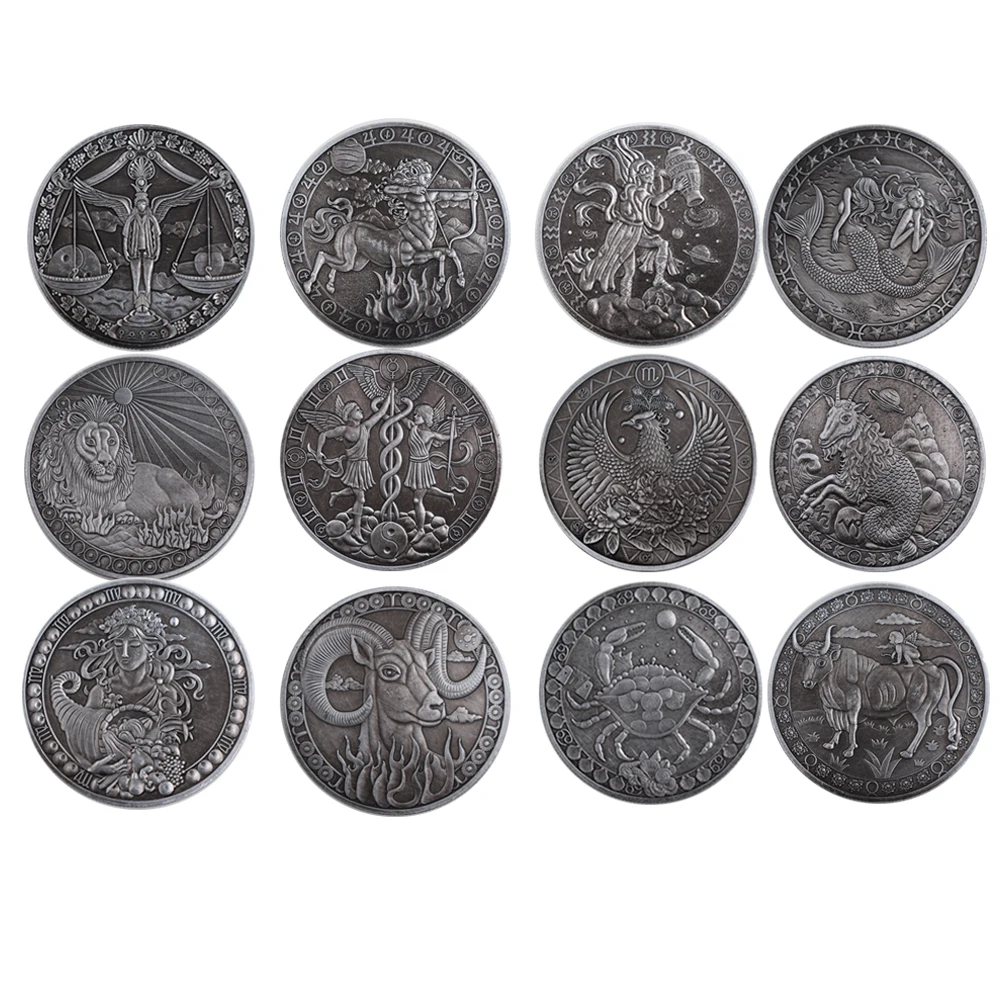 Праздничные сувенирные подарки с двенадцатью созвездиями бронзовые монеты