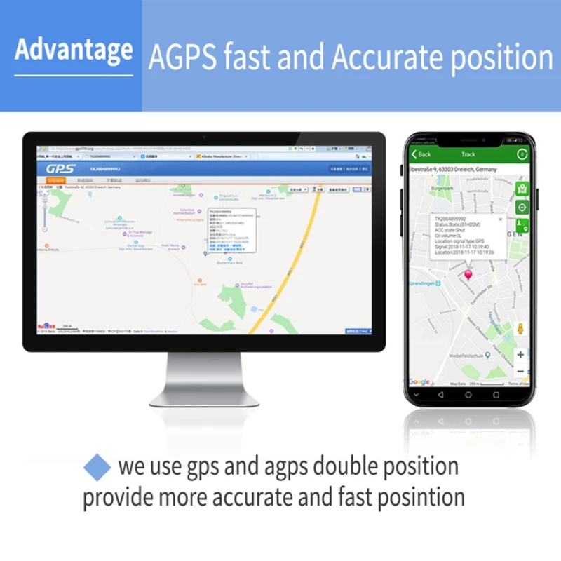 GPS-Трекер OBD TK306 16Pin Plug Play Автомобильное устройство слежения OBD2 GPS-локатор OBDII с
