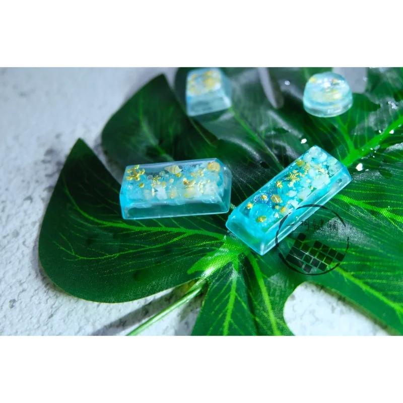 1pc diy resin custom keycaps mechanical keyboard ocean small fresh and lovely caps cherry mx personalized cartoon pbt cap game free global shipping