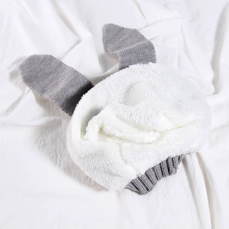 H7667 Детская шапка-ушанка зима плюс бархат защита ушей мультфильм сплошной цвет