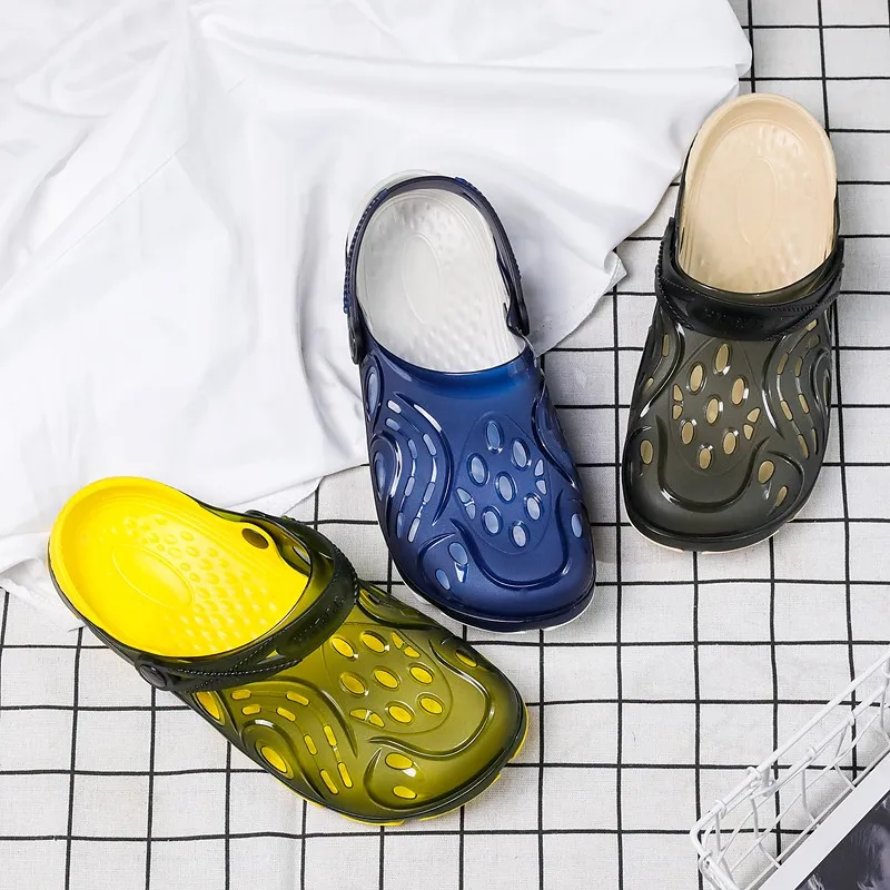 

Hot Sale Men Sandals Casual Shoes Lightweight Sandles Colorful Shoes for Summer Comfotable Beach Jelly Hombre Size 40-45