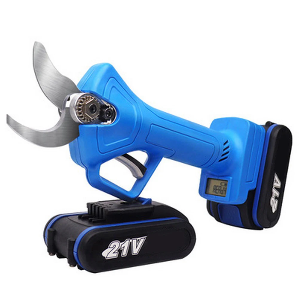 

21V Electric Pruning Shears Cordless Secateur Rechargeable Lithium-ion Scissors Efficient Fruit Tree Bonsai Branches CuttingTool