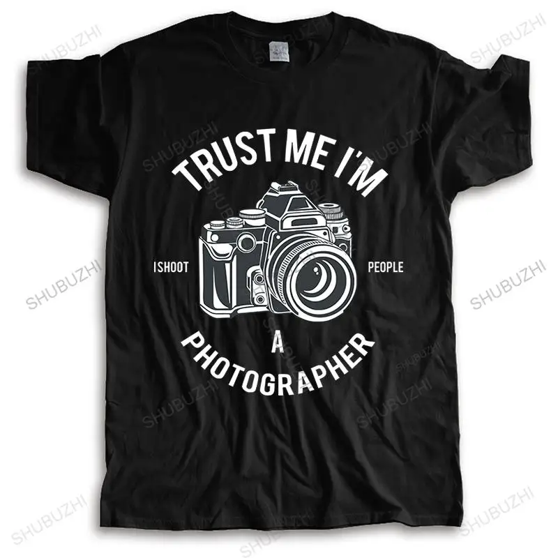 

Homme t shirt Brand Clothing summer men black t-shirt Trust Me I'm A Photographer Cotton tee-shirt male streetwear casual tees