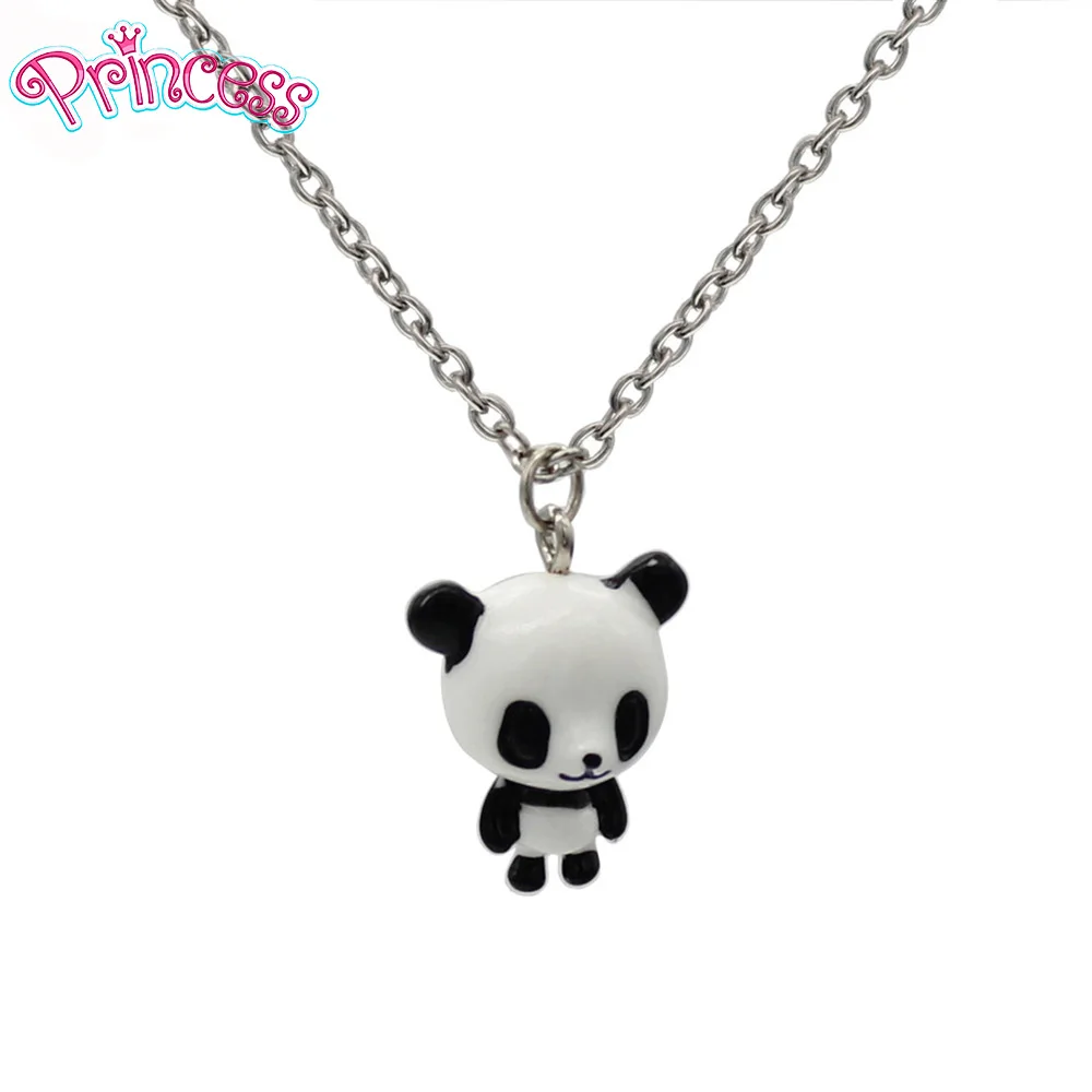 Кулон в виде милой панды Даг Дюк короткое ожерелье 16 дюймов подарок для девочек