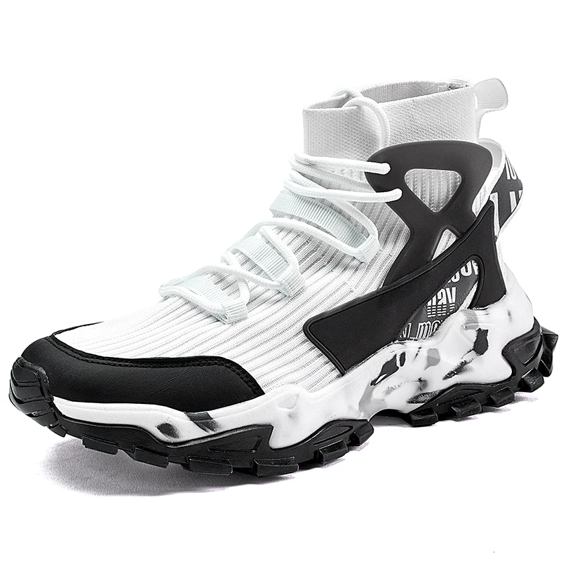 

Fashion Men's Sneakers Platform High-top Outdoor Men's Shoes Luxury Autumn Plus Size Mesh Designer White Tennis Walking Shoes