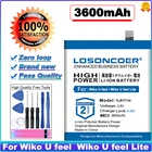 0 цикл 100% Новый 3600 мАч TLR17114 Сменный аккумулятор для Wiko U feel  Wiko U feel Lite литий-ионные батареи + Бесплатный набор инструментов
