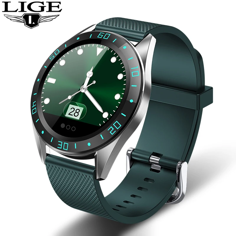 Смарт-часы LIGE мужские с ЖК-экраном пульсометром и тонометром | Электроника