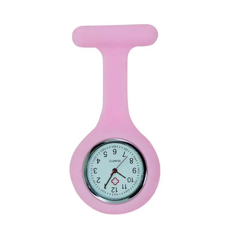 50pcs High Quality Silicone Nurse Watch Solid Pocket Watch Pin Pocket Watch Hanging Watch Brooch Decor Quartz