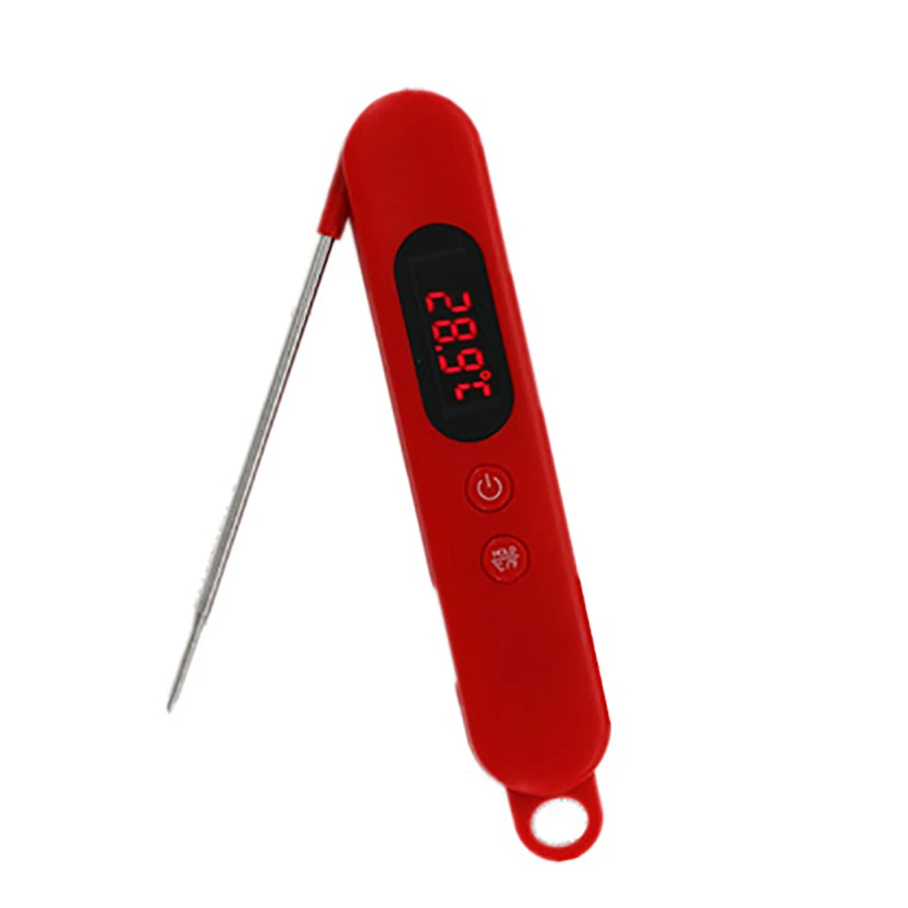 

1 pc Black/Red Folding Digital Food Meat Thermometer Probe Temperature Thermometer Kitchen Cooking Tools