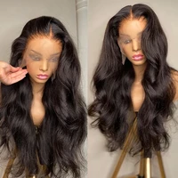 body wave lace front wig for black women 32 inch human hair pre plucked with baby hair brazilian remy 13x4 hd lace frontal wigs