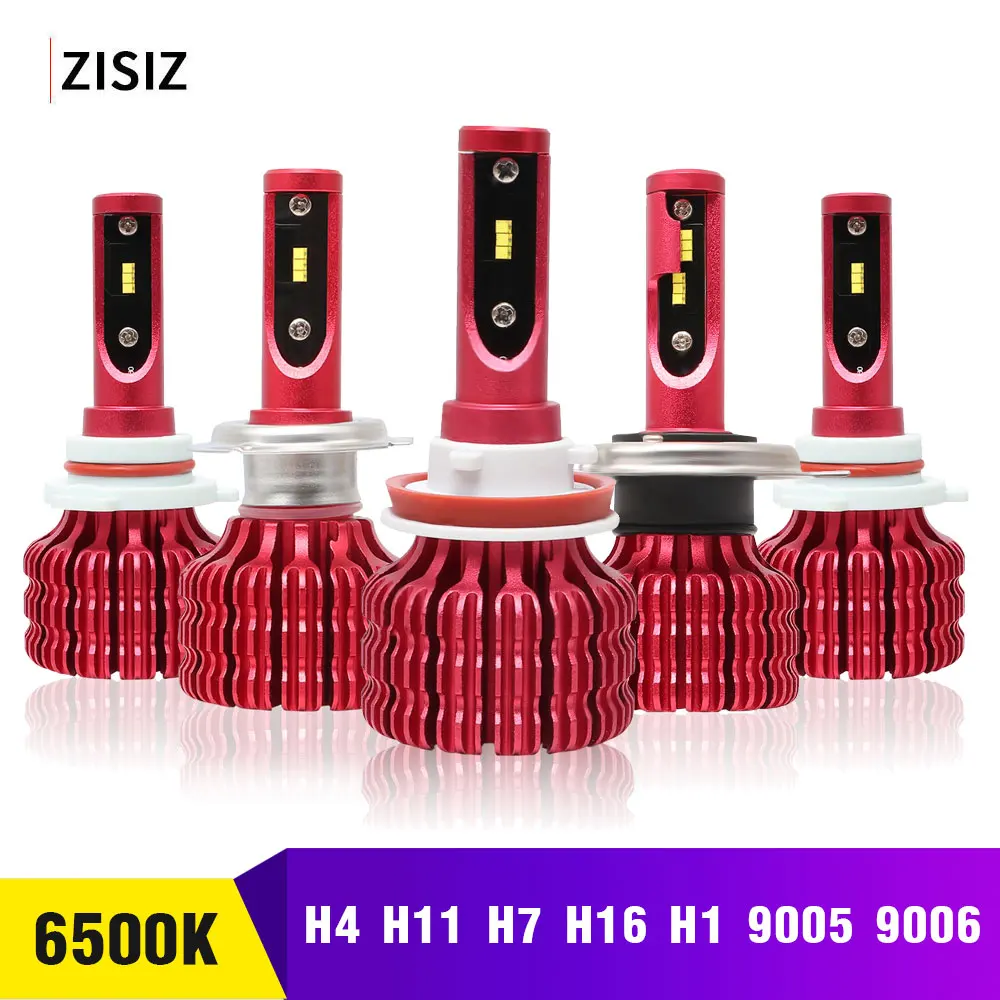 2 шт. светодиодный H7 H4 H11 H1 H3 9005 9006 HB4 HB3 5202 Светодиодный лампочки Canbus фар автомобиля