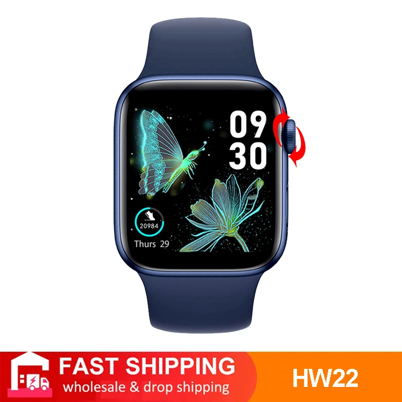 

2021 HW22 Smartwatch Series 6 1.75 inch HD Screen Bluetooth Call DIY Watchfaces Clock Smart Watch For Android IOS PK HW12 HW16