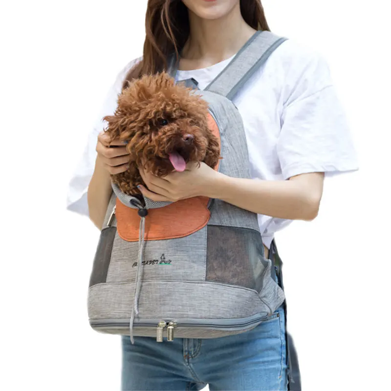 Модный Дорожный рюкзак для переноски собак дышащая сумка с двумя плечами