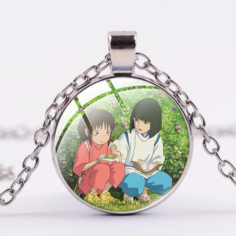 Ожерелье с подвеской без лица изображением Человека аниме искусство фото стекло